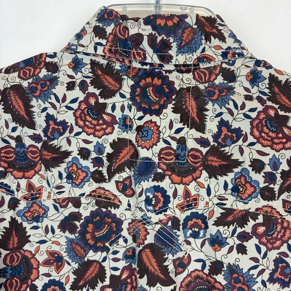 Scotch & Soda Shirt Mens Medium Pearl Snap Button Up Floral Western Casual